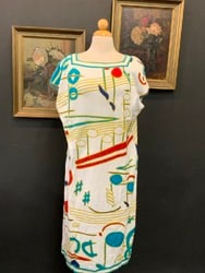 Vintage 1980's Leonard Studio Dress: Vintage 1980's Leonard Studio for Stanley Korshak Dress. Made in Italy.Size 8-10Noted Small Stain Under Arm, Please See Photograph Preview.