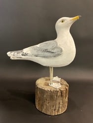 Concrete Seagull Perched on Dock Top (1 of 8)