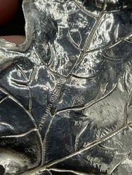 Sterling Silver Maple Leaf Dish - 2