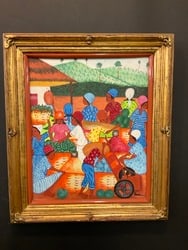 Haitian Art Oil Painting Signed "Guerino" (1 of 5)