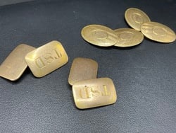 Two (2) 10K Yellow Gold Cufflinks: Two (2) 10K Yellow Gold Cufflinks. Total weight: 12.16 grams.