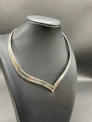 Mexican Sterling Silver Choker Necklace (1 of 3)