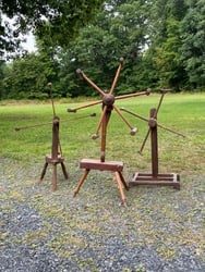 Three (3) 18th/19th Century Antique Wooden Yarn Winders: Three (3) 18th/19th Century Antique Wooden Yarn WindersDimensions: 45” x 23” x 18” 36” x 24 1/4” x 14”