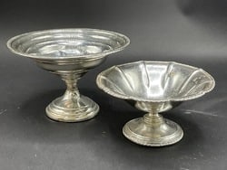 Two (2) Sterling Silver Weighted Compotes: Two (2) Sterling Silver Weighted Compotes.Dimensions: 3 1/2” x 5 1/2” and 2 1/2” x 5”