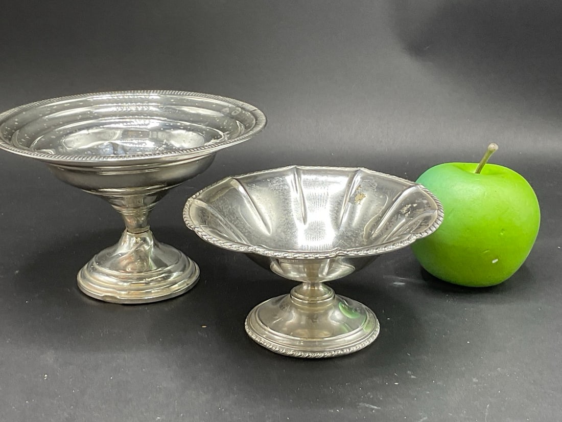 Two (2) Sterling Silver Weighted Compotes - 2
