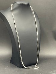 Heavy Ball Link 28" Sterling Silver Chain: Heavy Ball Link 28" Sterling Silver Chain. Total weight: 34 grams.