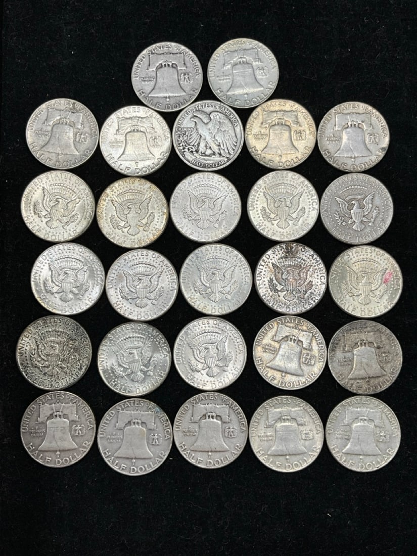 (27) 90% Silver U.S. Half Dollars - 2