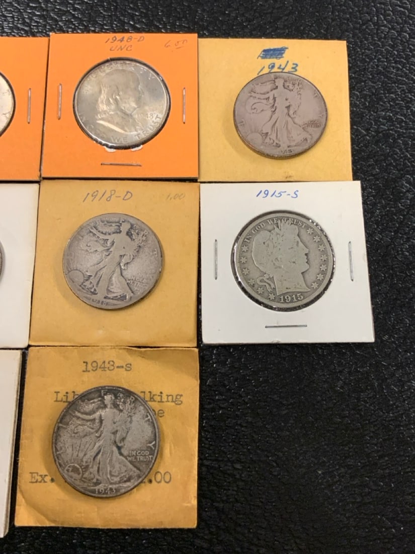 Ten (10) U.S. Silver Half Dollars - 3