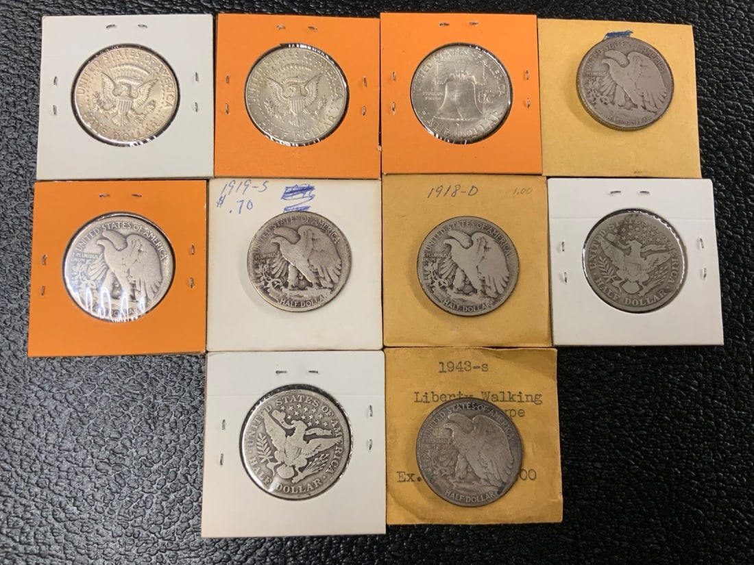 Ten (10) U.S. Silver Half Dollars - 4