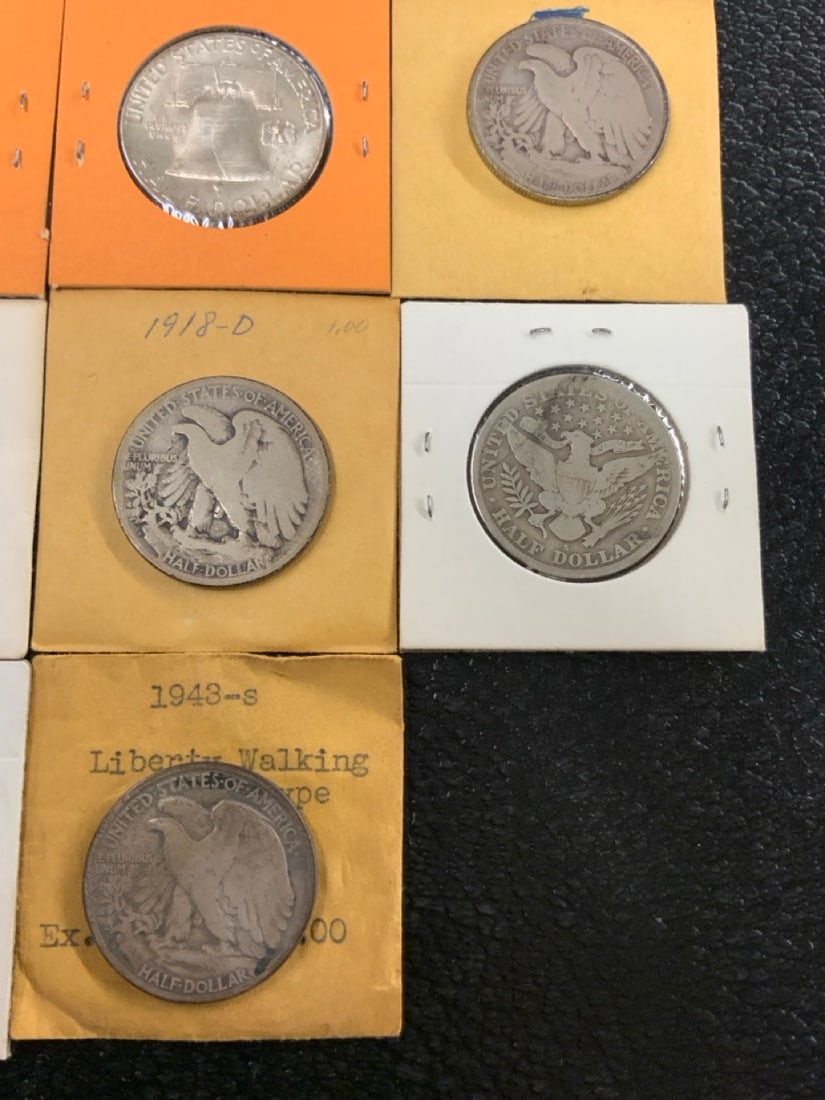 Ten (10) U.S. Silver Half Dollars - 6