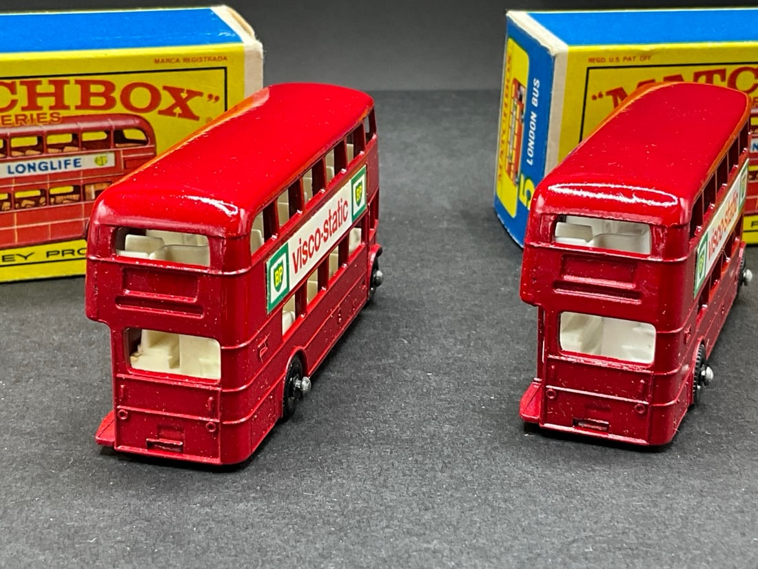 Two (2) #5 Matchbox Visco Static Bus - 9