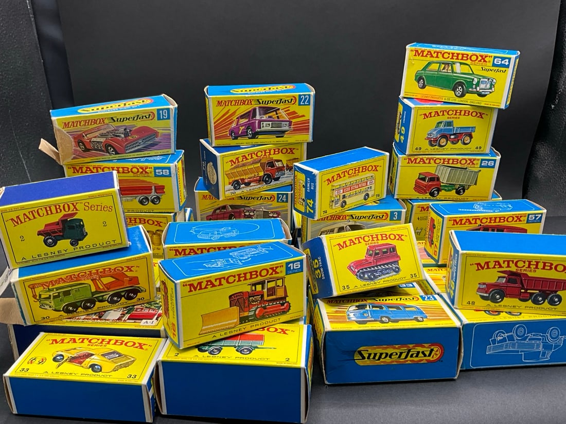 Thirty-Nine (39) Vintage Empty Matchbox Car Boxes (1 of 7)