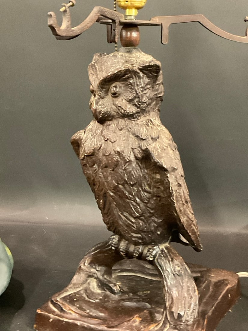 Pairpoint Style Puffy Owl Table Lamp - 8