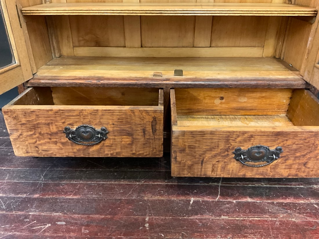 19th Century Two (2) Door Oak Bookcase - 4