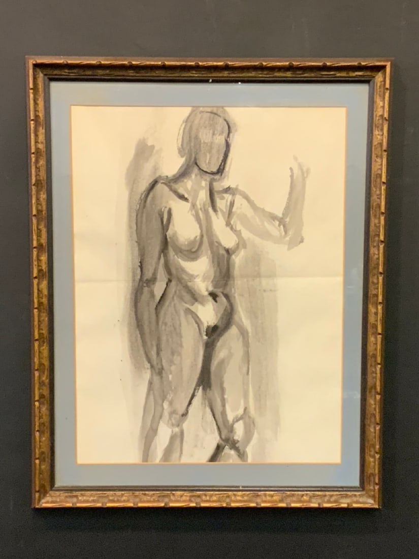 Nude Study Gouache on Paper - 2
