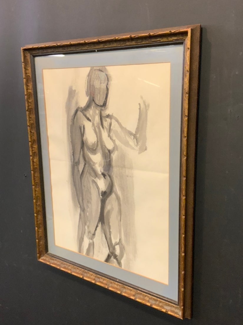 Nude Study Gouache on Paper - 3