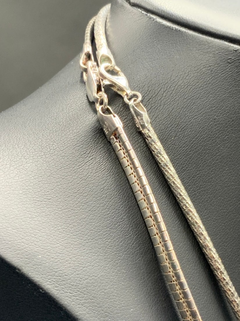 Five (5) Sterling Silver Necklaces - 2