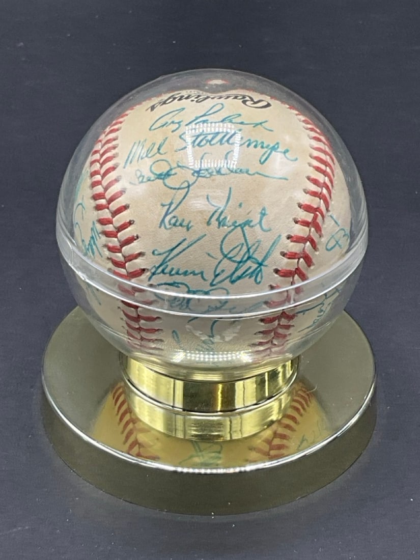 1986 Mets Team Signed Baseball - 3