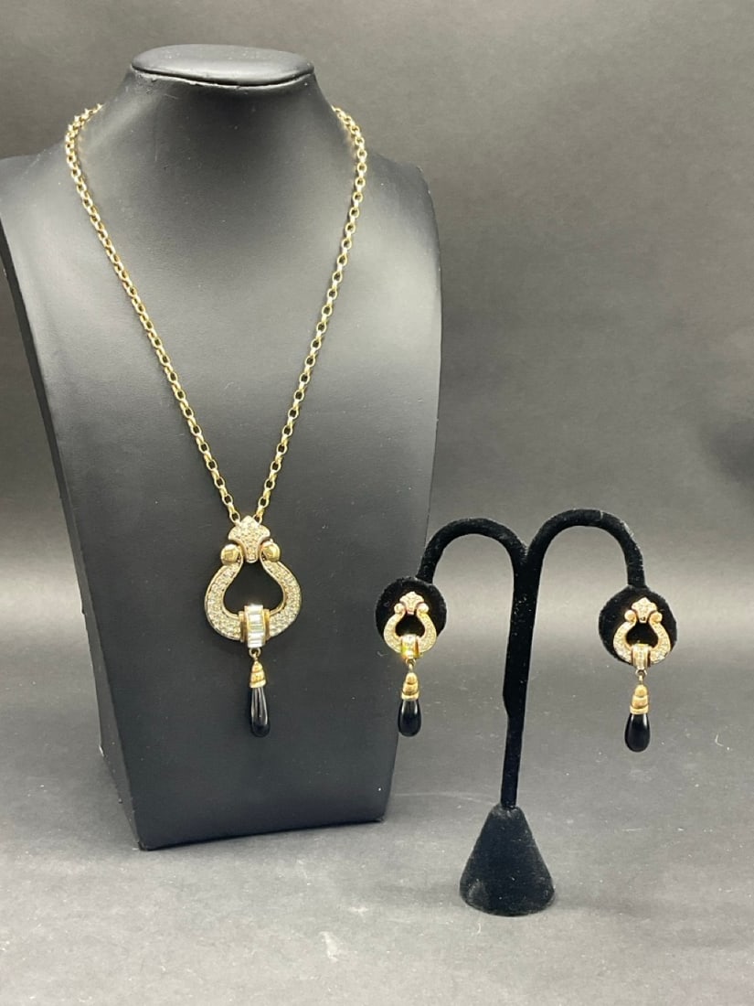 Vintage Georgia Armani Gold Vermeil Sterling Silver Parure Necklace and Earrings Set . Necklace (1 of 6)