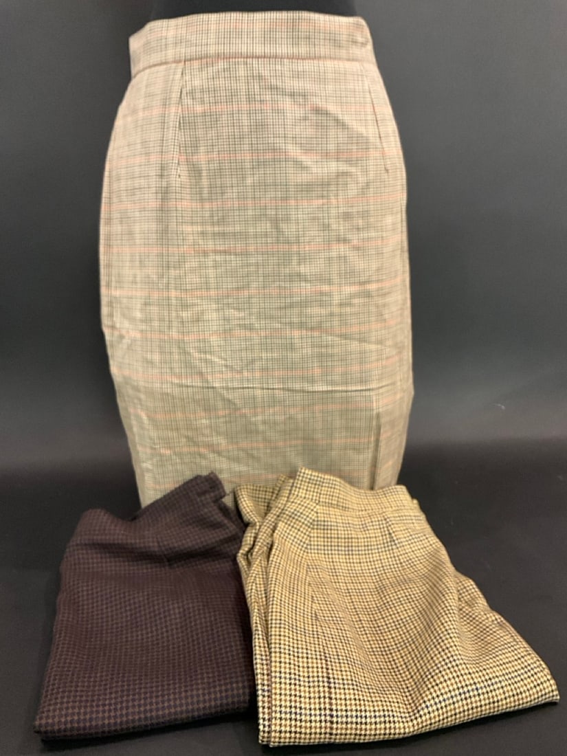 Three (3) Vintage Burberry Pencil Skirts. All with tags. Preowned. Size 42 (1 of 3)