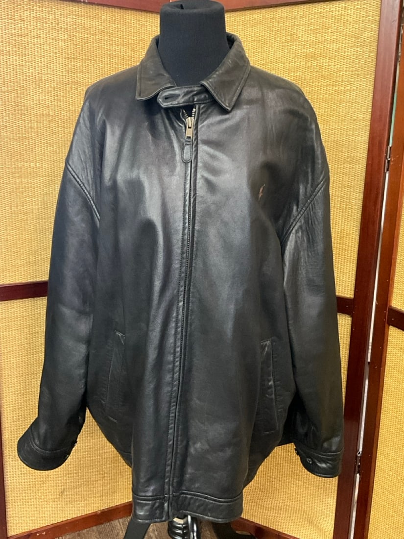 Vintage Polo Men’s Leather Coat . Size XXL. (1 of 3)