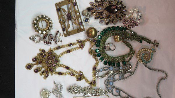Estate Costume Jewelry Grouping: Estate Costume Jewelry Grouping with Miriam Haskell, Czech, Gold Filled & Sterling, etc.