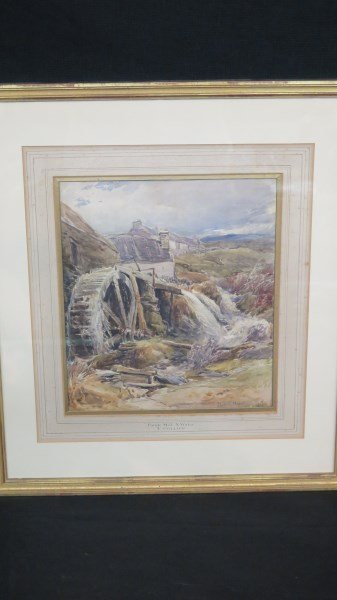 Thomas Collier 1840-1891 Pandy Mill, North Wales W/C: Thomas Collier 1840-1891 English. Title: Pandy Mill, North Wales. Signed lower right. Dimensions: 9" X 10" (Painting only). Inv. 21