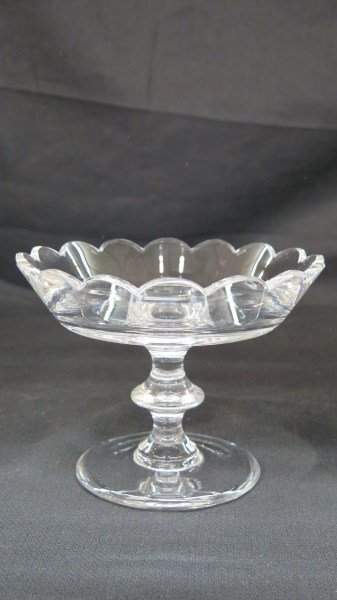 Val St. Lambert Crystal Compote: Val St. Lambert Crystal Compote. Dimensions: 5"h X 6"d. Inv. 425