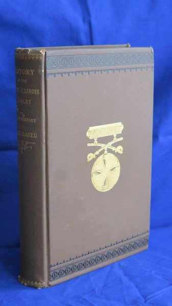 History of the 9th Regiment of Illinois Cavalry: Davenport, Edward A., ed. History of the 9th Regiment of Illinois Cavalry Volunteers. Chicago: Historical Committee of the Regiment, 1888. Illustrated. 448pgs. Inv. 734