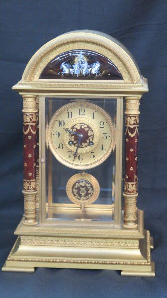 French Japy Freres Enameled Bronze Regulator Clock (1 of 10)