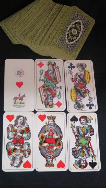 Tarocke: Ferdinand Piatnik & Sohne Playing Card: Tarocke: Fed. Piatnik & Sohne Wien Registrirte Schutzmarke. Deck of 54 Cards in Mint condition. c.1890. Inv. 119
