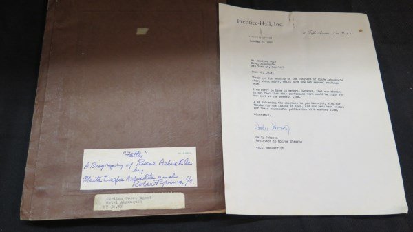 "Fatty" Rosco Arbuckle Original Manuscript by Minta (1 of 5)