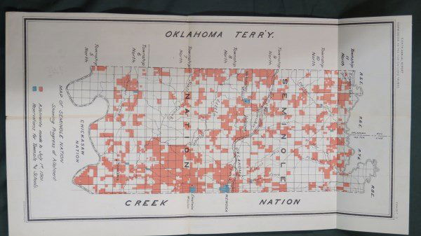 1901 Map showing progress of allotment in Indian Creek (1 of 2)