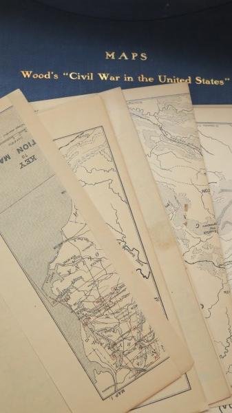 "Wood's" Maps of the Civil War of United States: Wood's Set of 12 battle maps of the United States Civil War. 20th century reprint. MethuenInv.Unknown