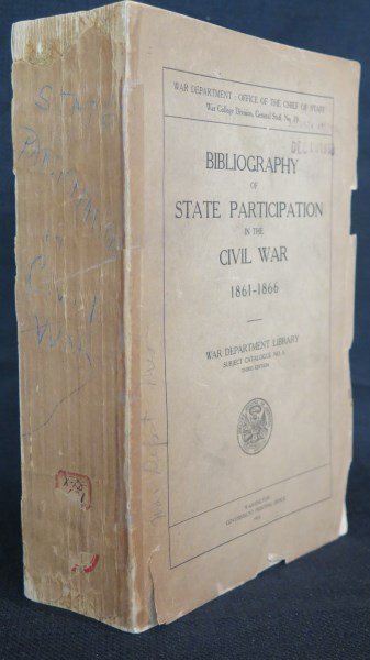 Bibliography Of State Participation In The Civil War (1 of 4)