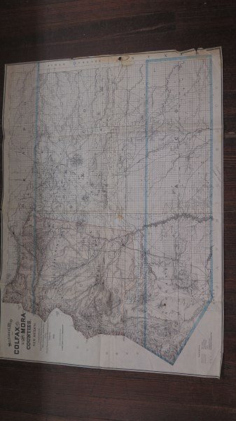 Map of Colfax and Mora Counties, New Mexico 1889 (1 of 2)