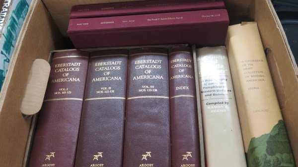 Box Lot of Books - Catalogues of Americana (1 of 2)