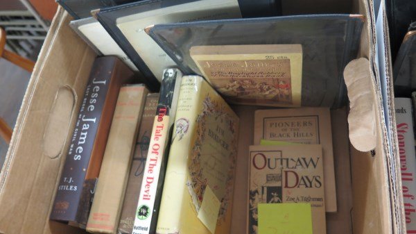 Box Lot of Books - Jesse James, Outlaws, etc (1 of 4)
