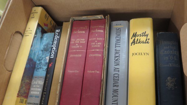 Box Lot of Books - Stonewall Jackson, etc (1 of 3)