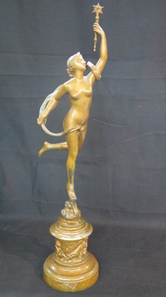 Victorian Spelter Stairway Statue (1 of 4)