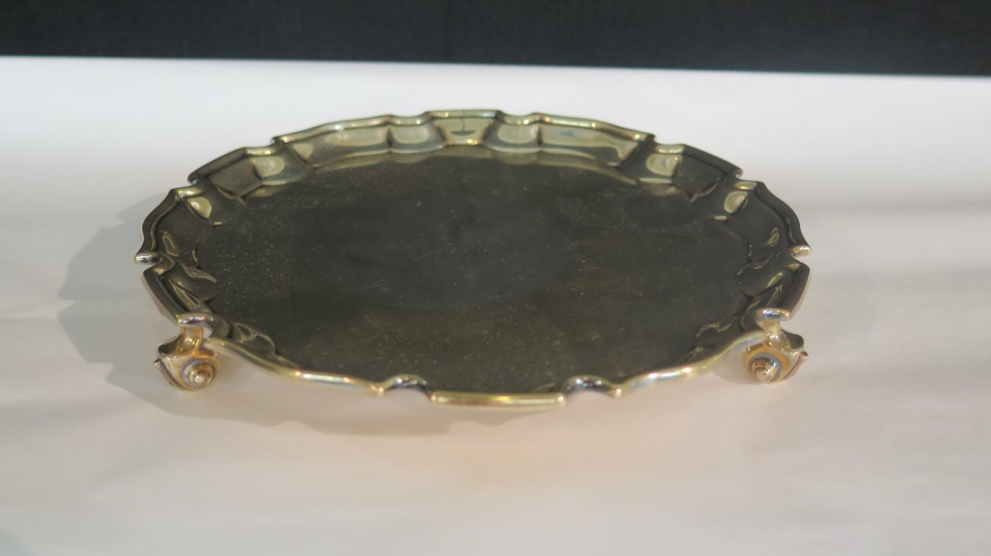 George V Sterling Silver Chippendale Tray S.B.S. Ltd. (1 of 5)