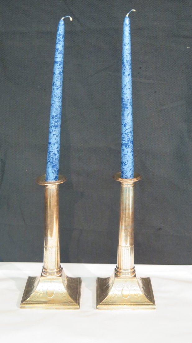 c.1800 George III Neoclassical Sheffield Candlesticks (1 of 4)
