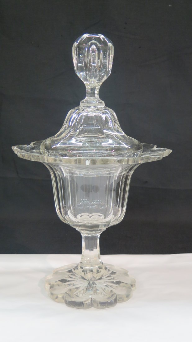 George III Cut Glass Covered Footed Dish (1 of 6)