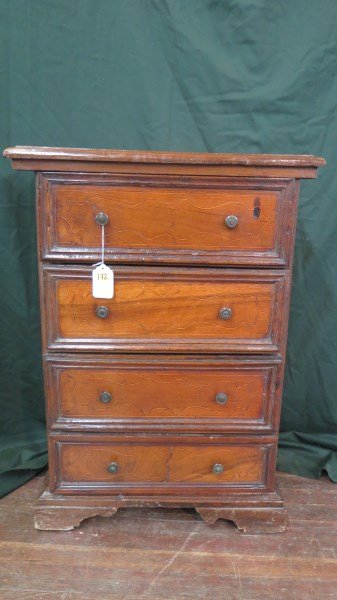 Continental Walnut Satinwood Chest of Drawers (1 of 4)