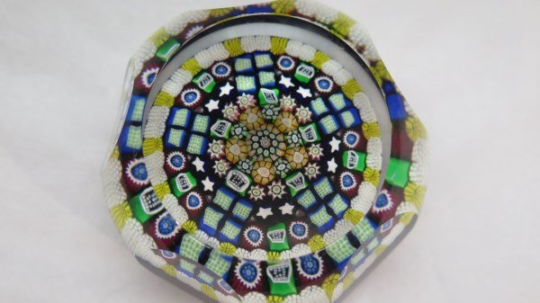 Fine Perthshire Faceted Glass Paperweight (1 of 3)