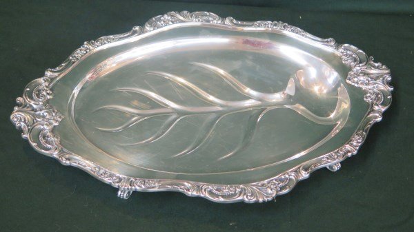 Wallace "Grand Baroque" Silver Plated Meat Platter (1 of 3)