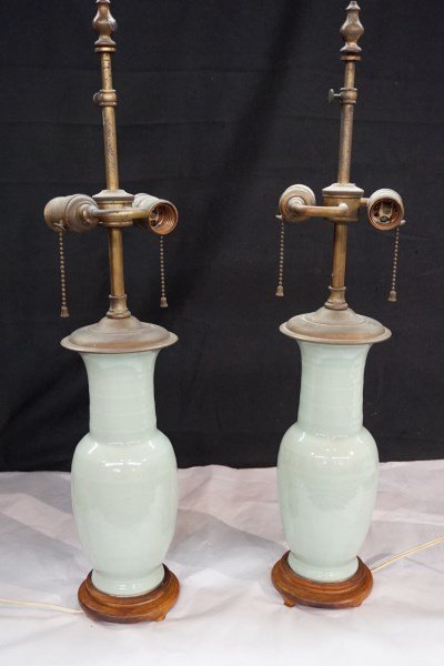 Chinese Celadon Table Lamps (1 of 4)