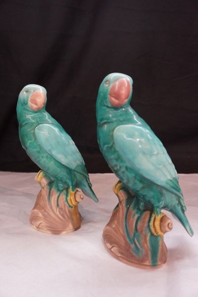 Minton English Majolica Parrots (1 of 4)