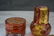 4pc Victorian Cranberry Glass Vanity Pieces - 2