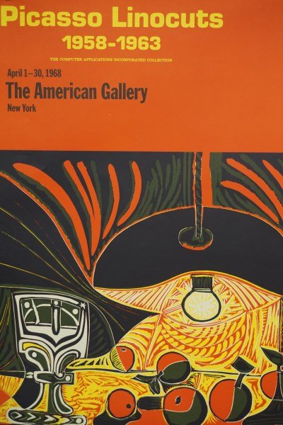 Picasso Linocuts 1968 American Gallery NY Poster (1 of 3)
